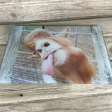Licking Goat Glass Cutting Board
