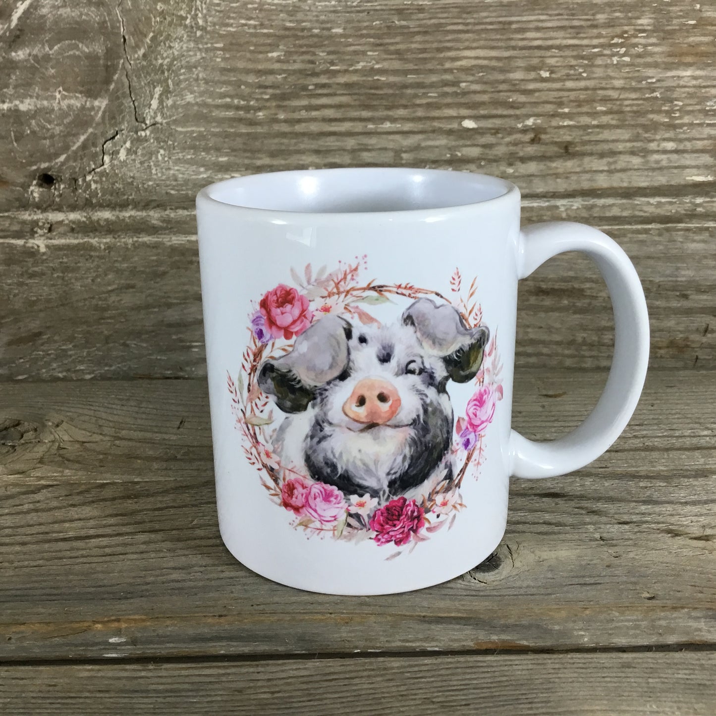 Floral Pig Coffee Mug