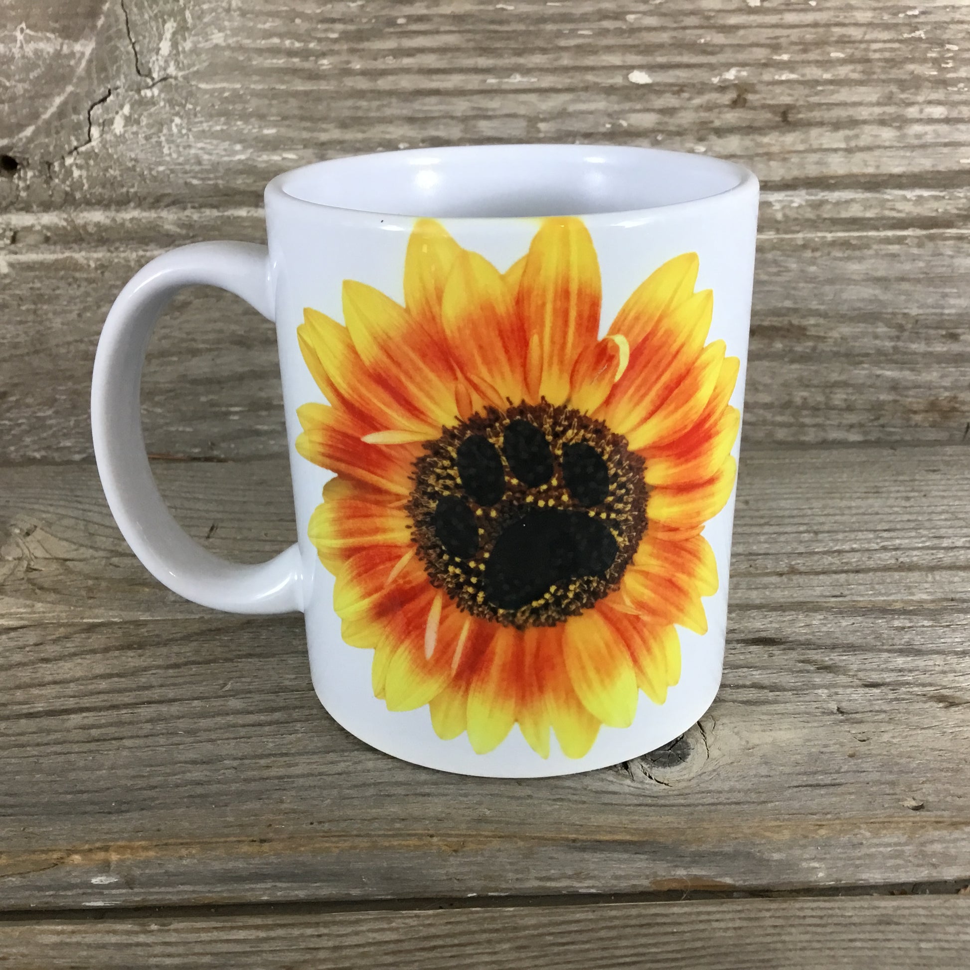 Sunflower Dog Paw Print 