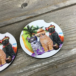 Beach Pawtrol Cat Car Coasters