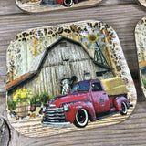 Rustic Farm Coasters Set of 4