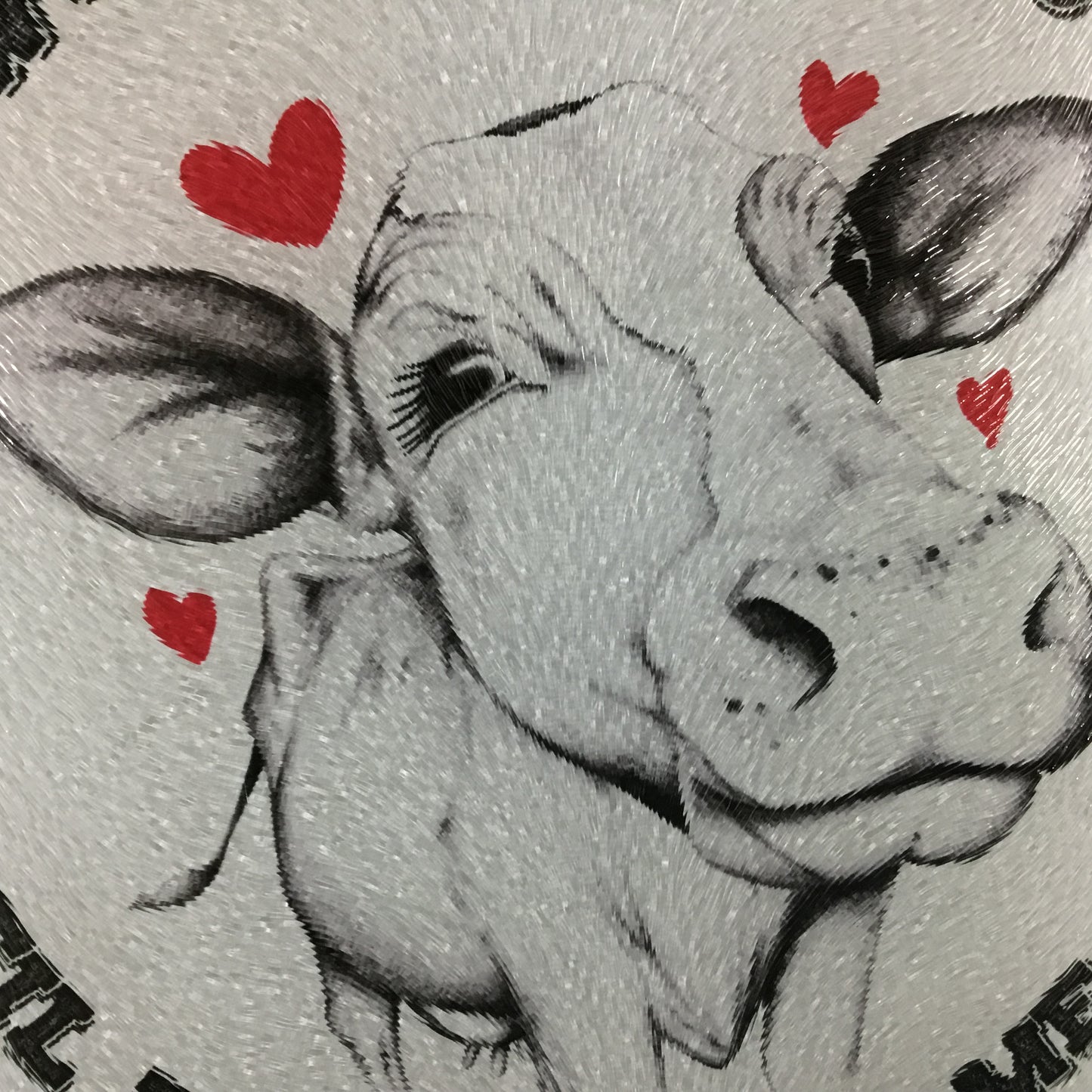 I'll love you till the Cows come home Glass Cutting Board