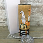 Fall Gnomes and Pumpkins 20 oz Skinny Tumbler with Lid and Straw