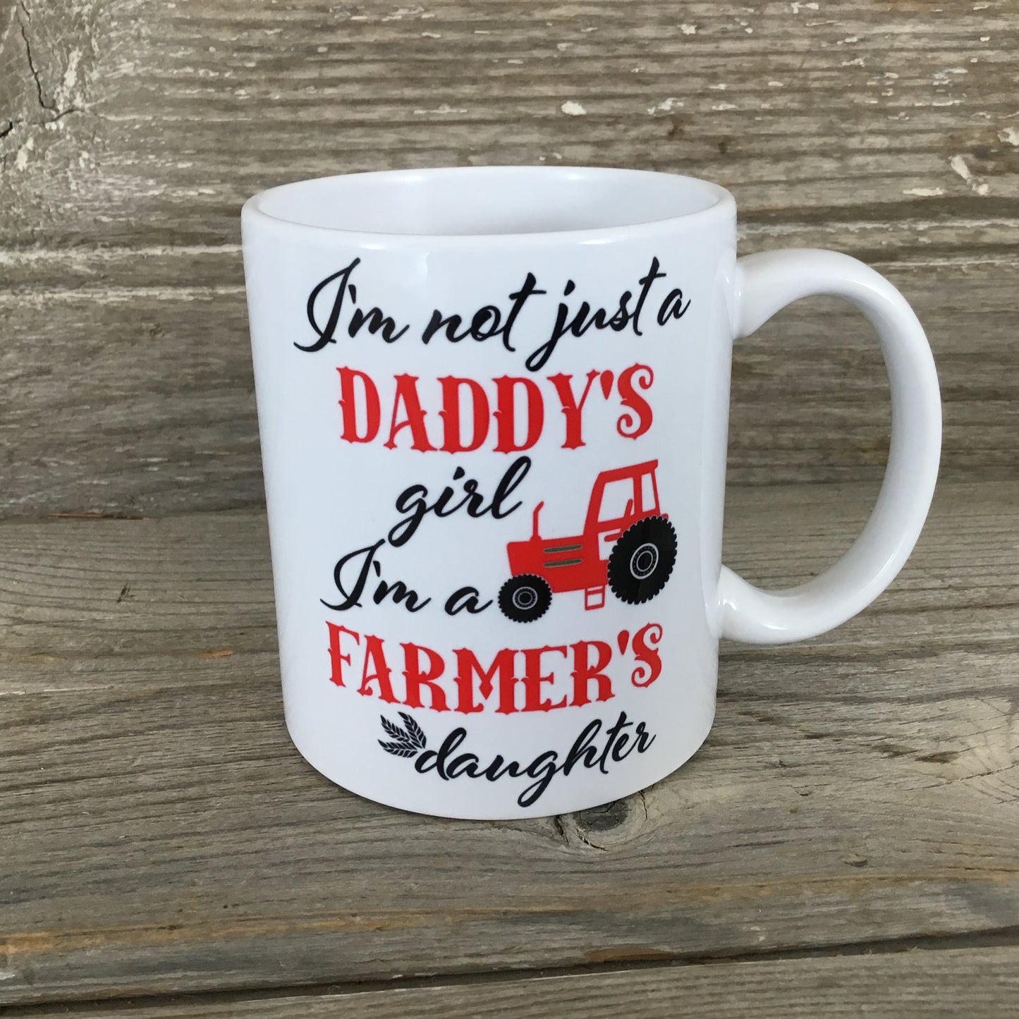 Daddy's Girl Farmer's Daughter Mug Red Tractor