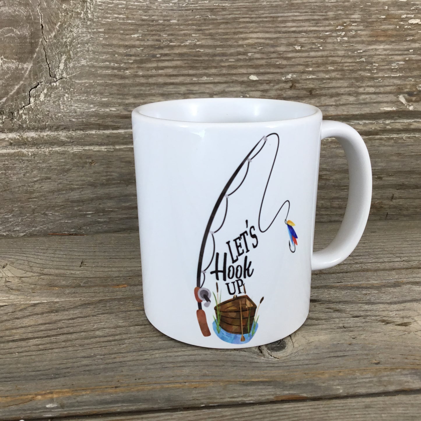 Let's Hook Up Fishing Coffee Mug