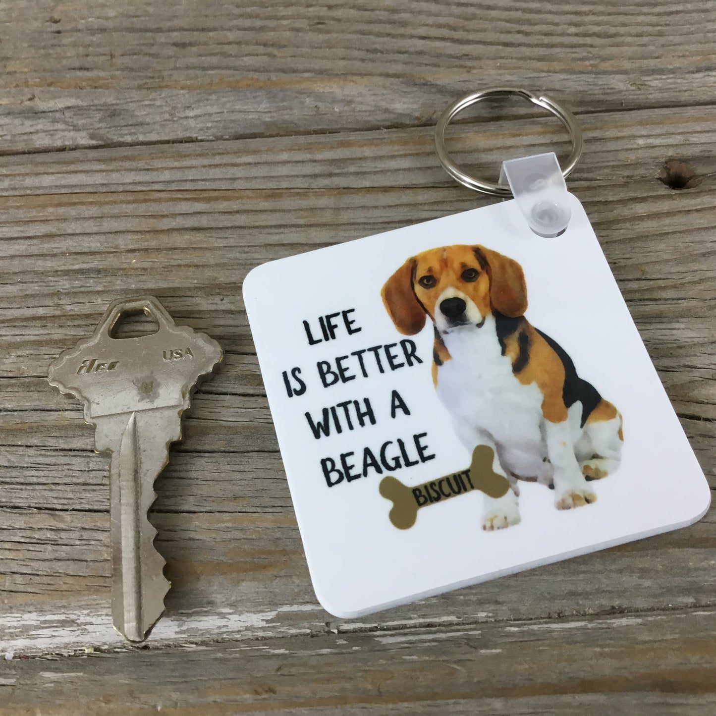 Life is Better with a Beagle Keychain - Pesonalized