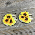 Rustic Sunflower Car Coasters
