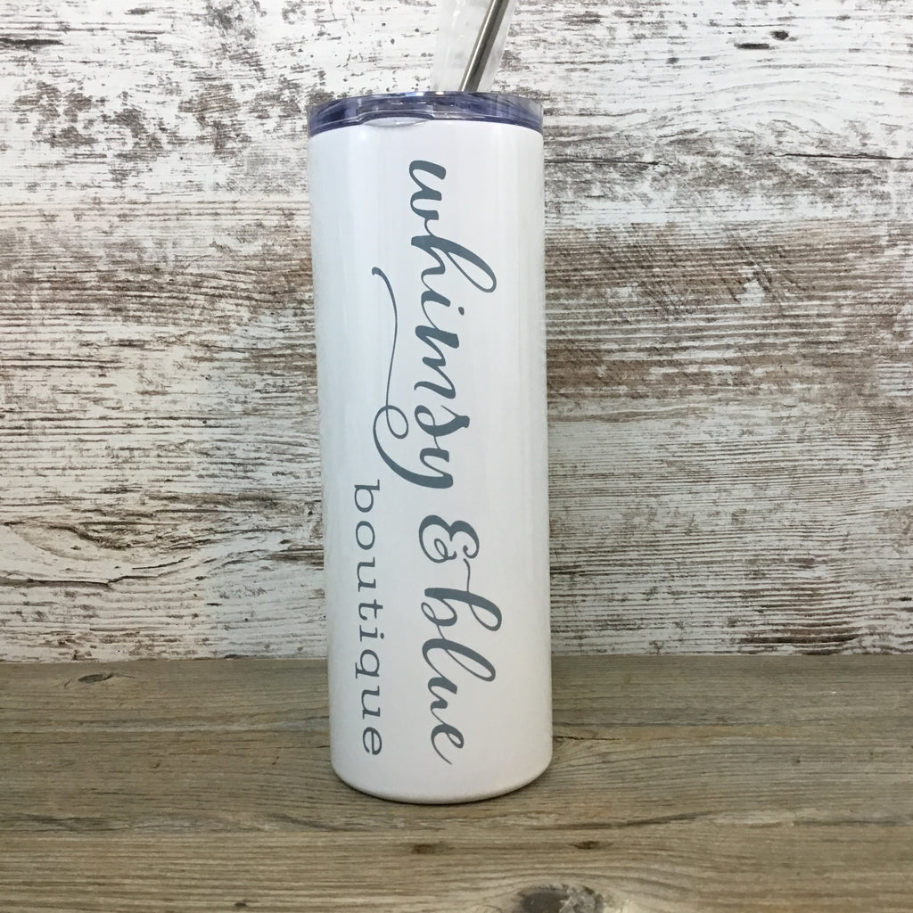 Personalized Tumbler With Straw, Engraved Personalized Skinny Tumbler,  Stainless Steel Tumbler, Tumbler With Straw, Bridesmaid Tumbler 