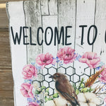 Welcome to our Nest Garden Flag