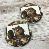 Squirrel Car Coasters, Set of 2