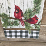Male Cardinal Winter Garden Flag