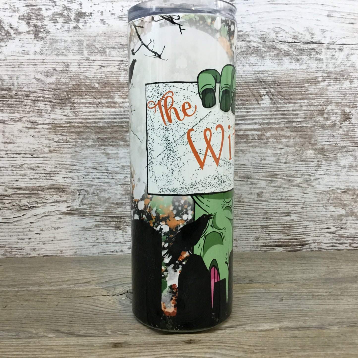 The Witch is In 20 oz Skinny Tumbler with Lid and Straw