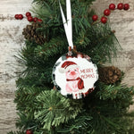Santa Pig Christmas Ornament Double Sided