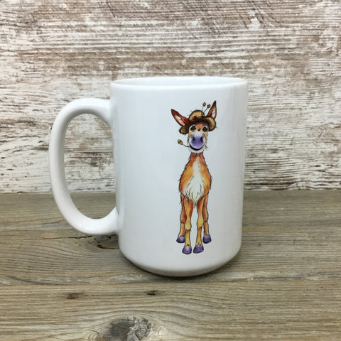 Watercolor Donkey Ceramic Coffee Mug