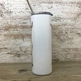 Watercolor Donkey 20 oz Skinny Tumbler with Straw & Lid
