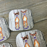 Watercolor Donkey Coasters, Set of 4 Coasters, Hardboard Coasters