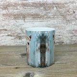 Alpaca Rustic Wood Ceramic Coffee Mug