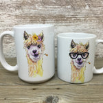 Watercolor Alpaca Ceramic Coffee Mug