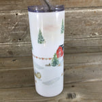 Winter on the Farm 20 oz Skinny Tumbler with Straw & Lid