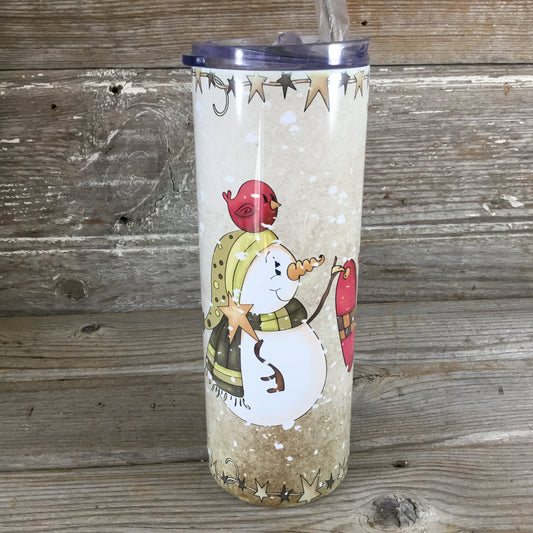 Snowman Friends 20 oz Skinny Tumbler