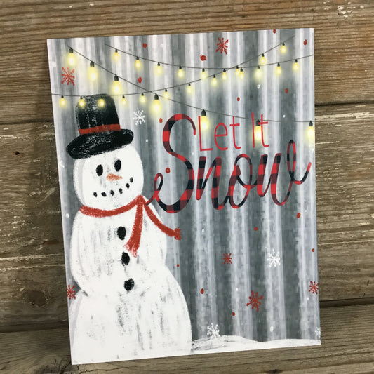 Let it Snow Aluminum Sign