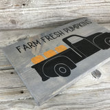 Farm Fresh Pumpkins Vintage Truck Sign
