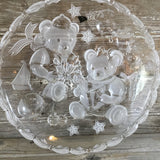 Mikasa Party Bears 15" Embossed Frosted Round Hostess Platter