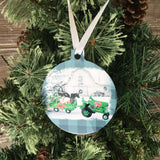 Christmas on the Farm Ornament Green Tractor