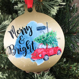 Merry & Bright Vintage Bug Christmas Ornament
