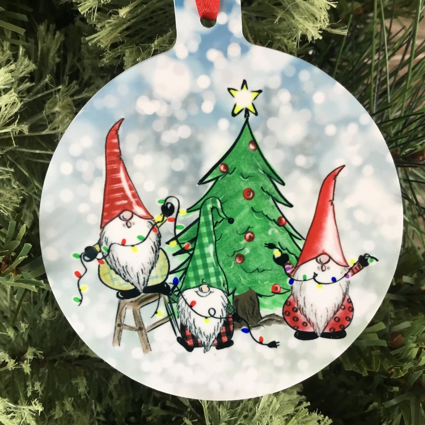 Gnome Christmas Tree Ornament