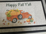 Happy Fall Y'all - Door Mat