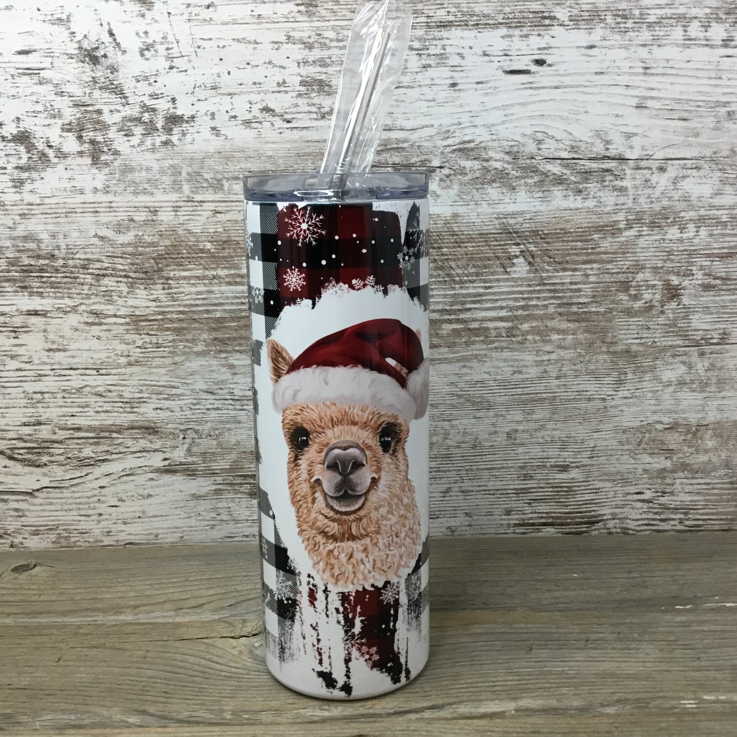 Alpaca Santa Christmas Tumbler