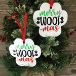 Merry Woof Mas Aluminum Photo Ornament