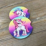 Unicorn Car Coasters, Set of 2