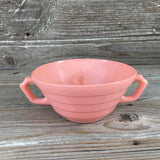 Hazel Atlas Moderntone Platonite Pastel Pink 4 3/4" Cream Soup Bowl