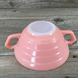 Vintage Hazel Atlas Moderntone Platonite Pastel Pink 4 3/4" Cream Soup Bowl