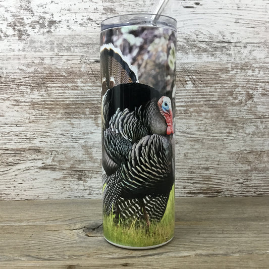 Turkey Hunter 20 oz Skinny Tumbler with Straw & Lid