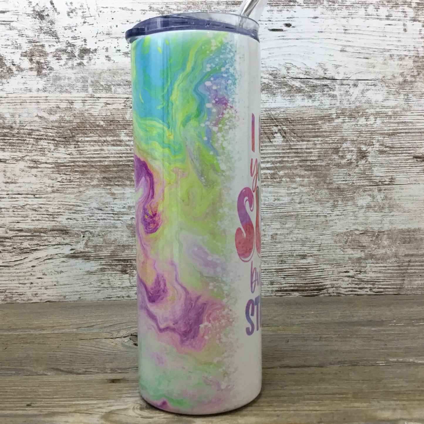 I Know Your Lane Sucks 20 oz Skinny Tumbler with Lid and Straw