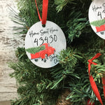 Home Sweet Home Red Truck Hometown Christmas Ornament
