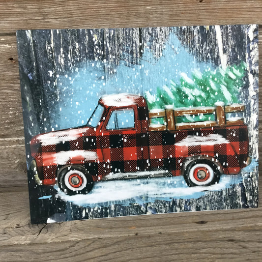 Buffalo Plaid Truck