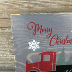 Red Truck Merry Christmas Sign