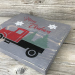 Red Truck Merry Christmas Sign