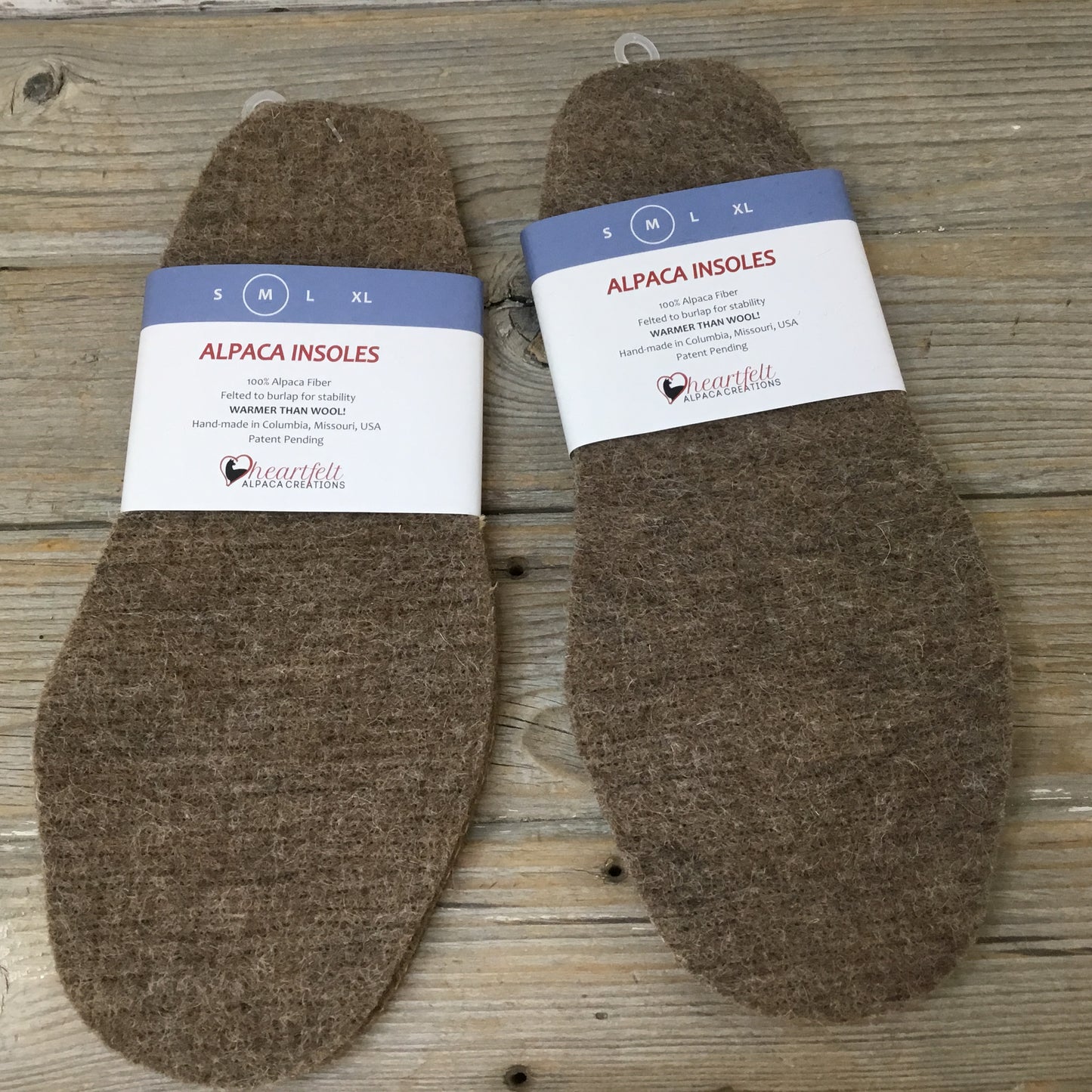 Felted Alpaca Fleece Shoe Boot Insoles