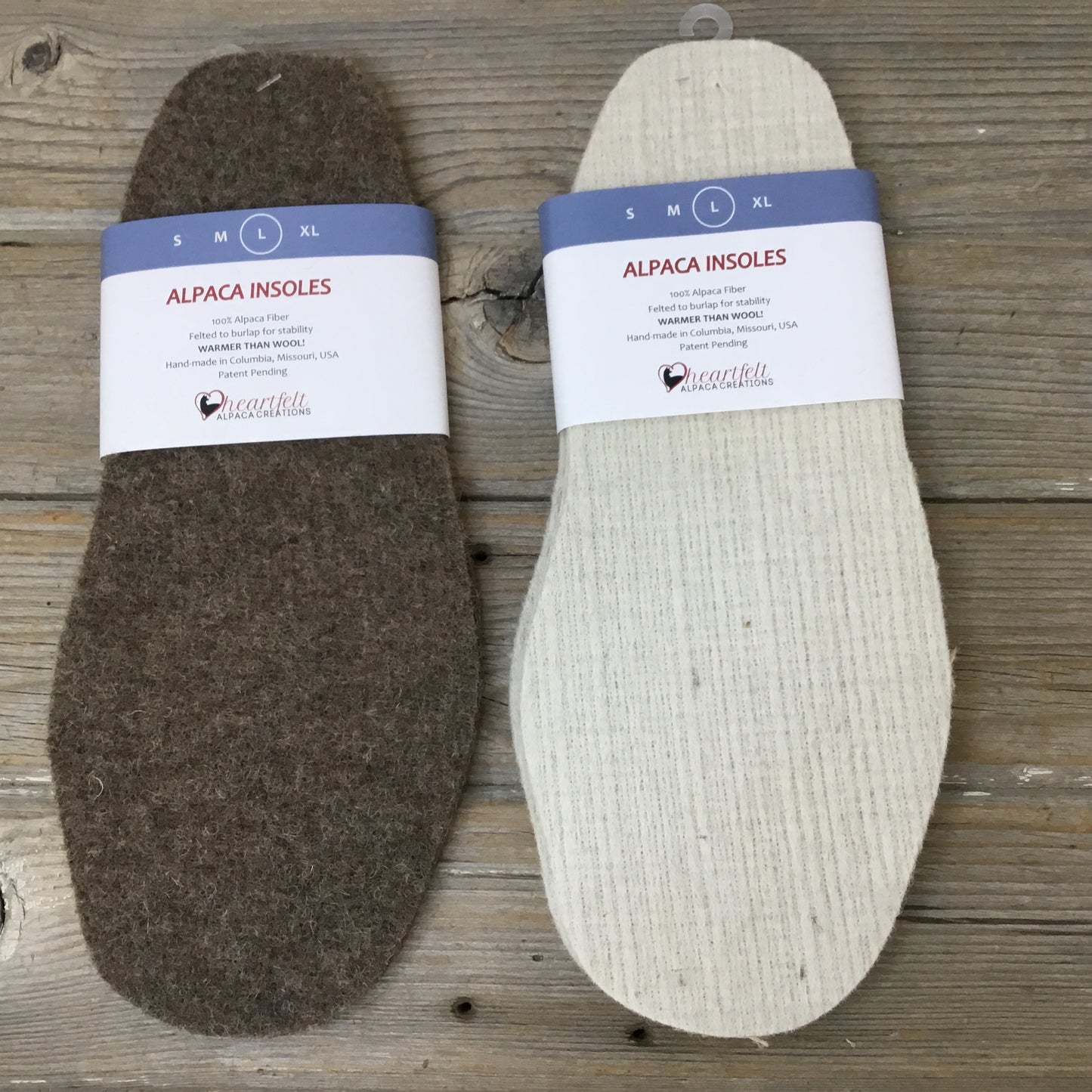 Felted Alpaca Fleece Shoe Boot Insoles