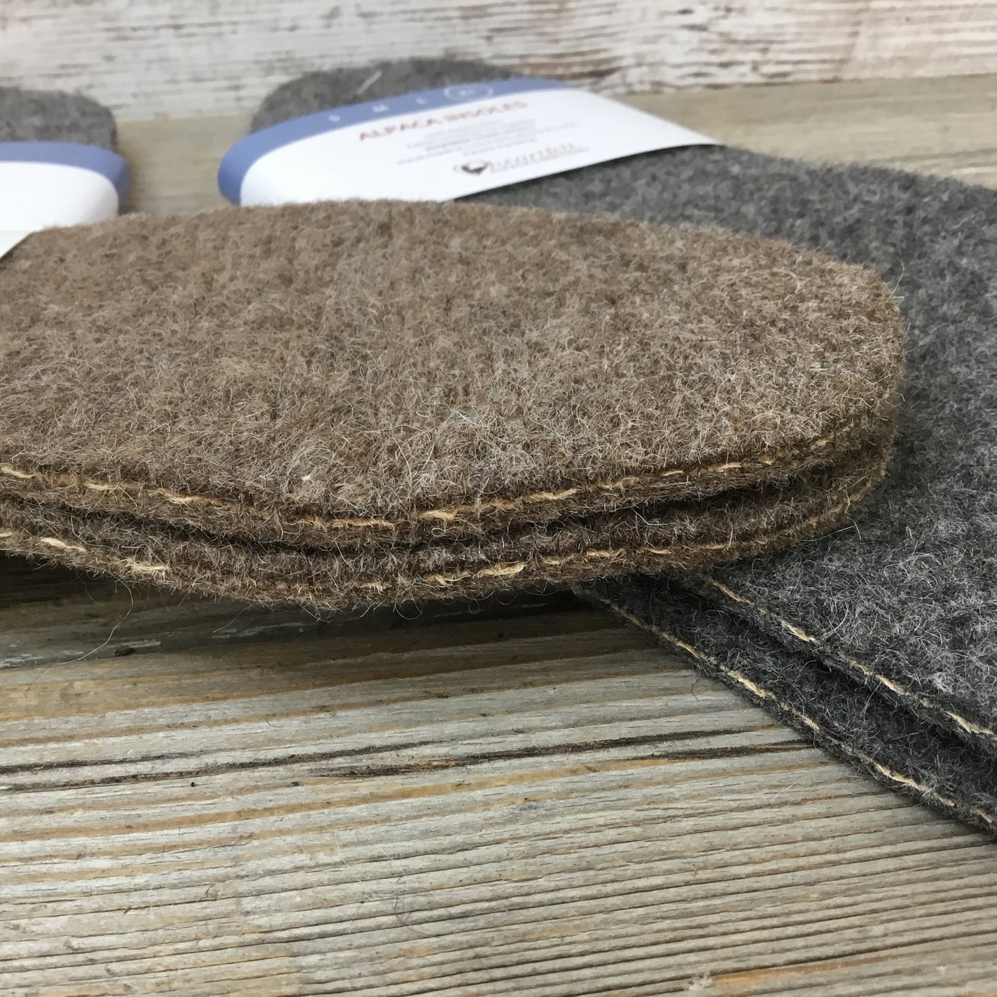 Felted Alpaca Fleece Shoe Boot Insoles