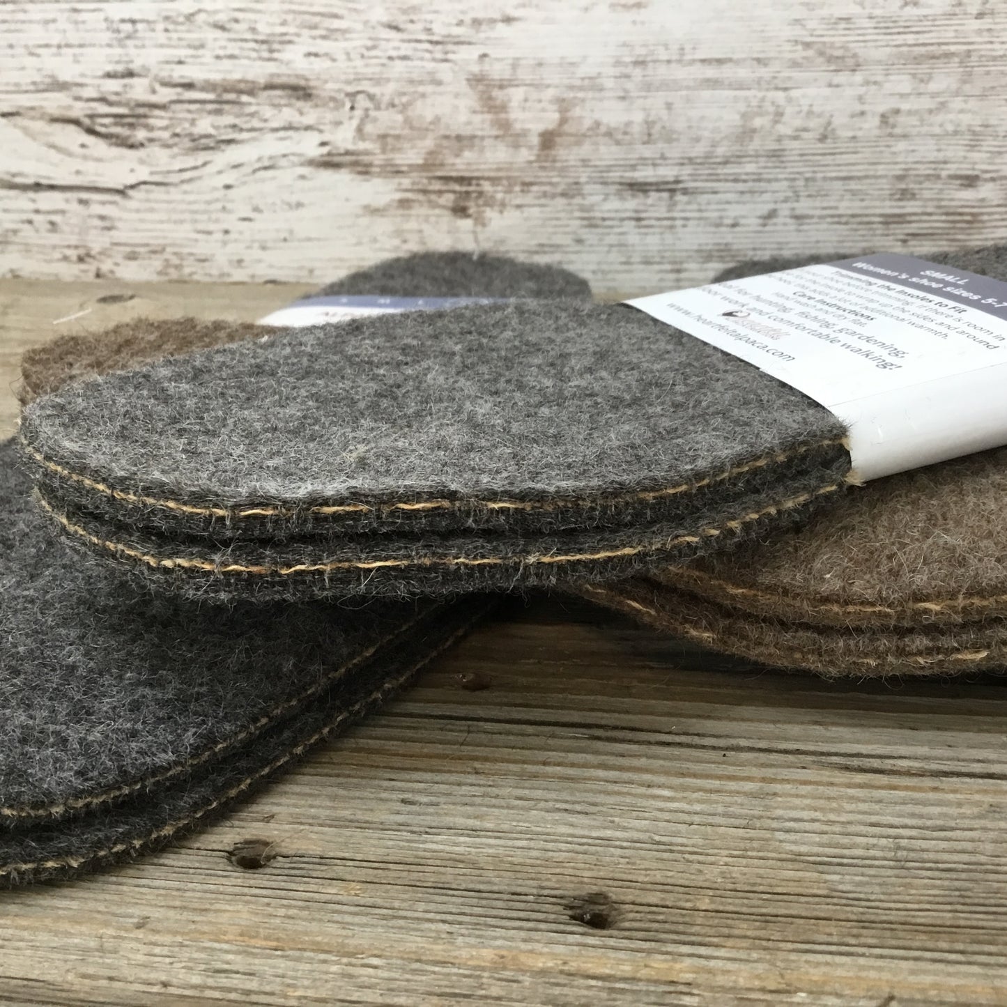 Felted Alpaca Fleece Shoe Boot Insoles