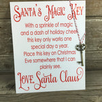 Santa's Magic Key Aluminum Sign