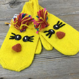 Chicken Alpaca Kids Hat & Mittens
