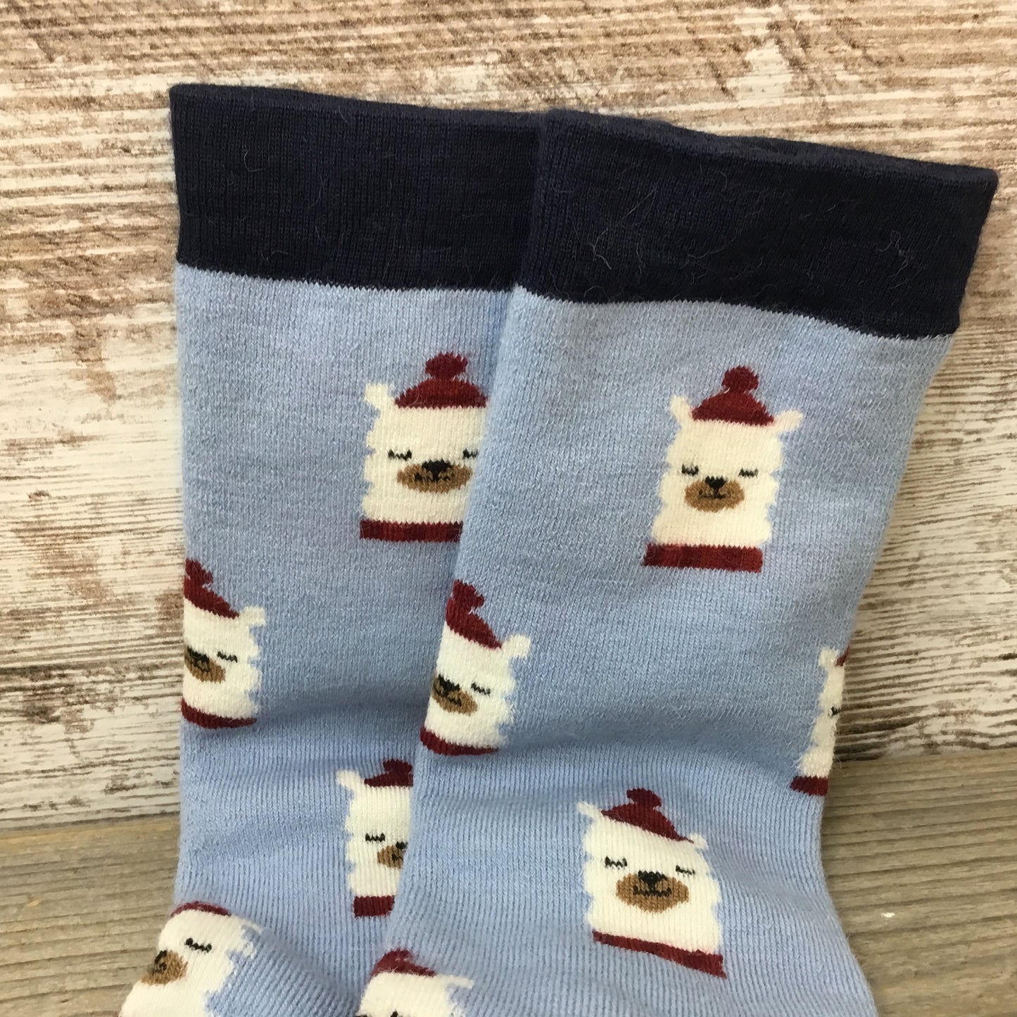 Alpaca Holiday Crew Socks - Alpaca or Reindeer