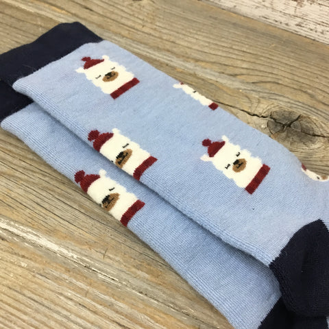 Santa Alpaca Christmas Socks